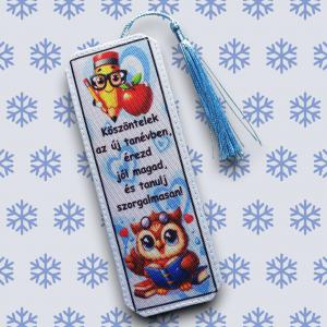 Tanévkezdés Motívációs könyvjelző - Bagoly fius- Köszöntelek az új tanévben