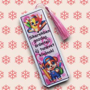 Tanévkezdés Motívációs könyvjelző - Kutya lány- Sikerekben gazdag...