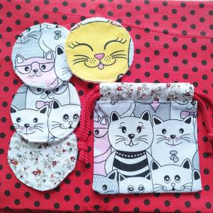 Textil arctisztító korong készlet cicák 4db+tasak