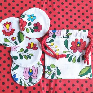 Textil arctisztító korong készlet kalocsai virágok 4 db + tasak