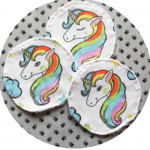 Textil arctisztító sminklemosó korong  - Szivárvány unikornis