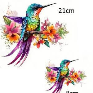 Textilre vasalható minta fólia Kolibri madár003 szettben