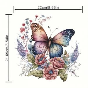 Textilre vasalható minta fólia Pillangó003 - Rusztik 21,6cm