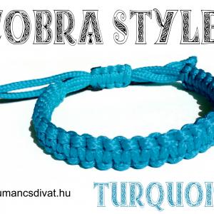 TURQUOISE COBRA  kabala makramé karkötő