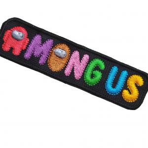 Vasalható varrható hímzett felvarró folt Among Us felirat 11,8cm