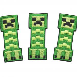 Vasalható varrható hímzett felvarró folt Minecraft Creeper 8,5cm