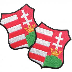 Vasalható varrható hímzett felvarró folt Nagy Kossuth Címer 10cm