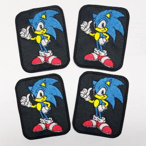 Vasalható varrható hímzett felvarró folt Sonic 6x7cm