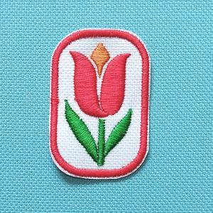 Vasalható varrható hímzett felvarró ovisjel óvodai jel Tulipán 5cm