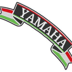 Vasalható varrható hímzett nagy felvarró motoros hátfelvarró YAMAHA szalag 26x8cm