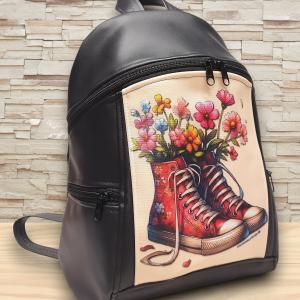 Virágzó cipők - MAXIM BackPack L hátizsák textilbőr pántokkal 36x30x16