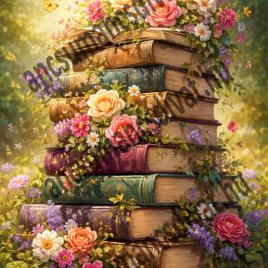 Virágzó könyvek 003 cordura textilpanel választható méretben