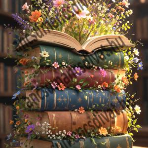 Virágzó könyvek 004 cordura textilpanel választható méretben