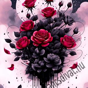 Vörös rózsák 001 cordura textilpanel választható méretben