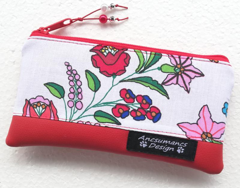 Tolltartó neszeszer telefontartó-népi virágok 005