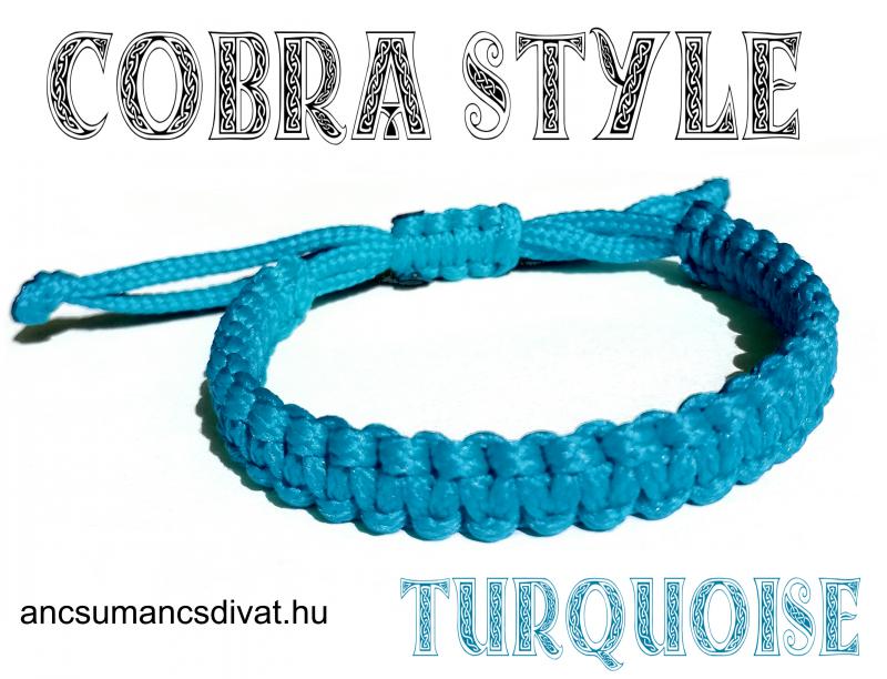 TURQUOISE COBRA  kabala makramé karkötő