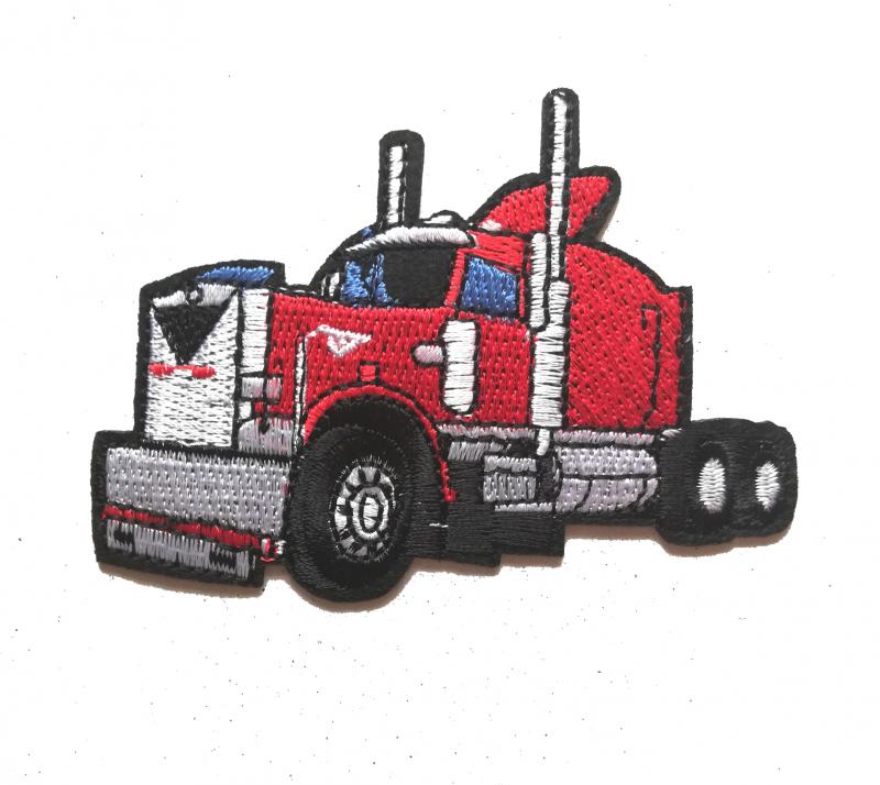 Vasalható varrható hímzett felvarró folt kamion 8,8cm
