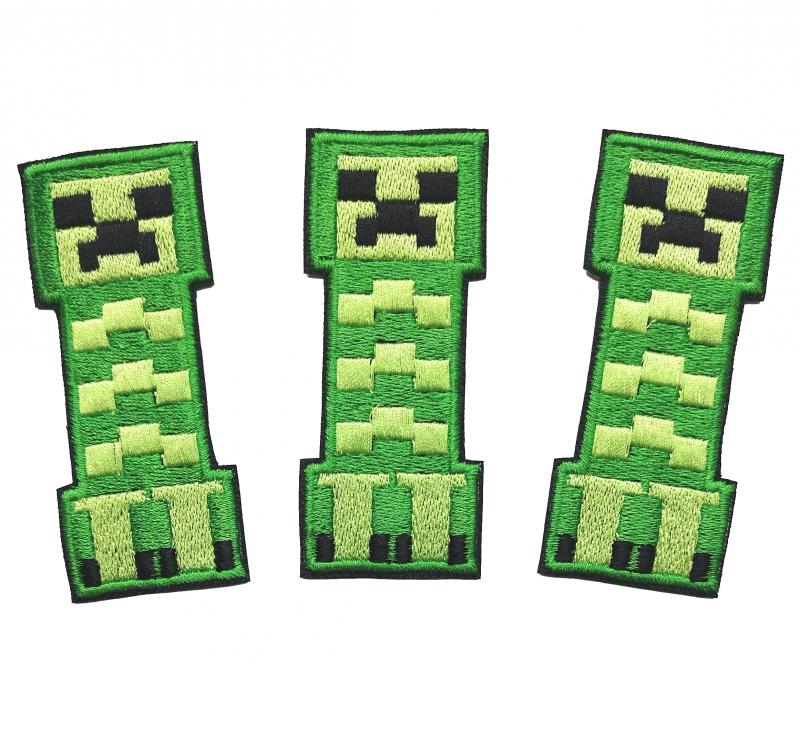 Vasalható varrható hímzett felvarró folt Minecraft Creeper 8,5cm