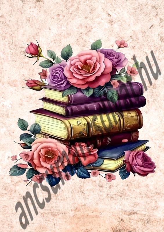 Virágzó könyvek 001 cordura textilpanel választható méretben
