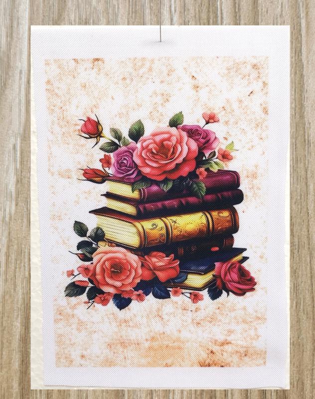 Virágzó könyvek textilpanel választható méretben